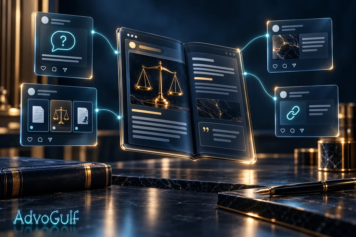 المدونة القانونية والمحتوى الأسبوعي